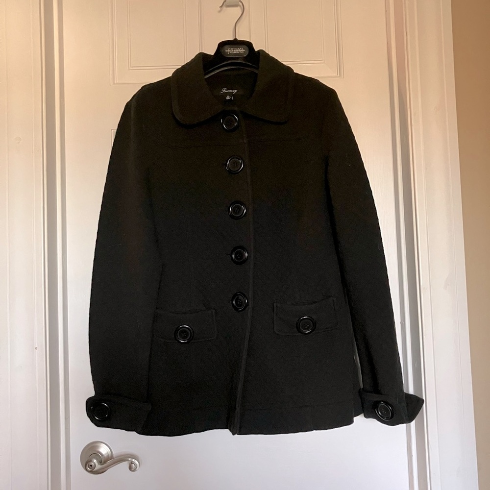 Black quilted jacket size xl